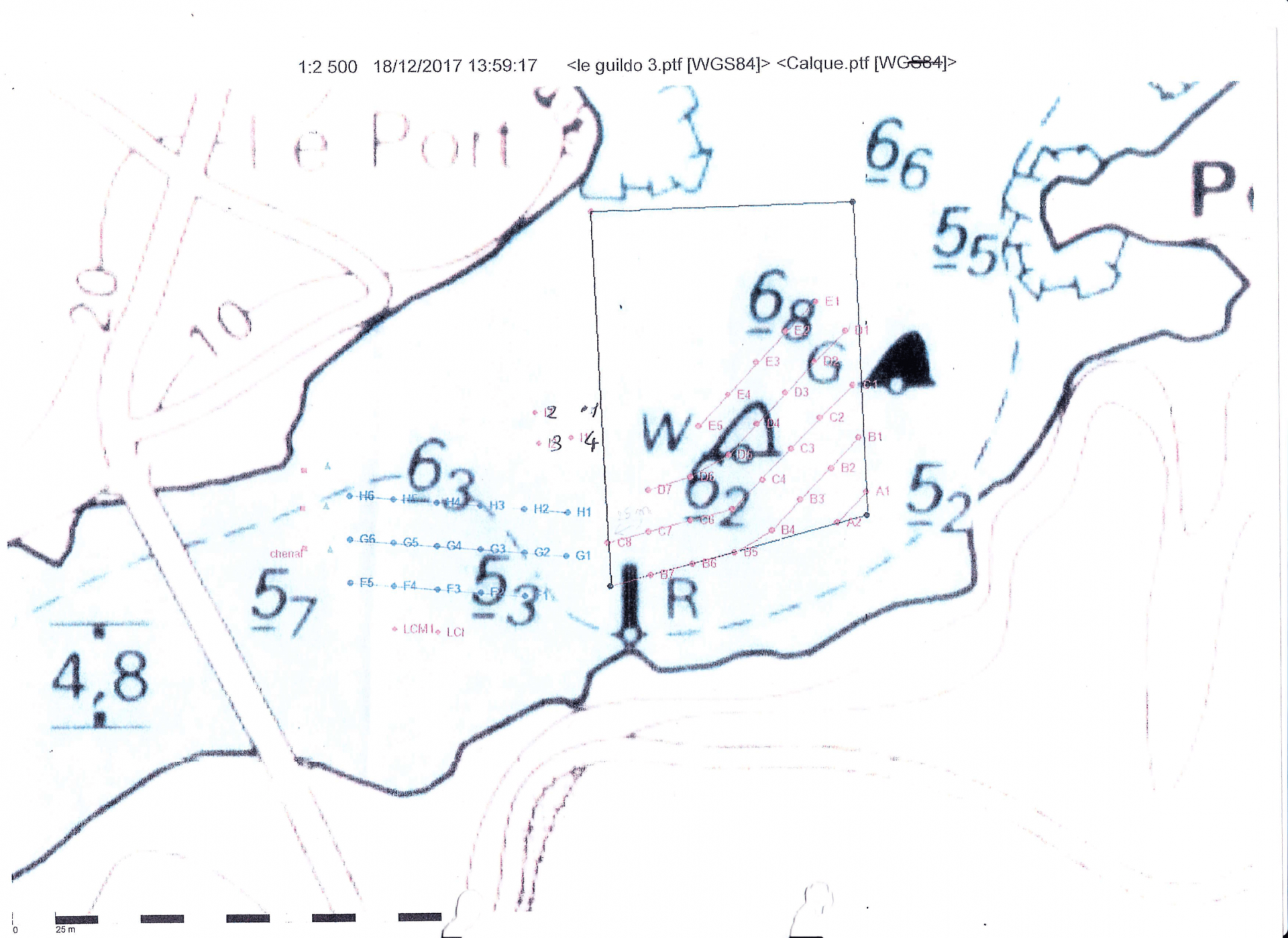 Plan des mouillages du guildo