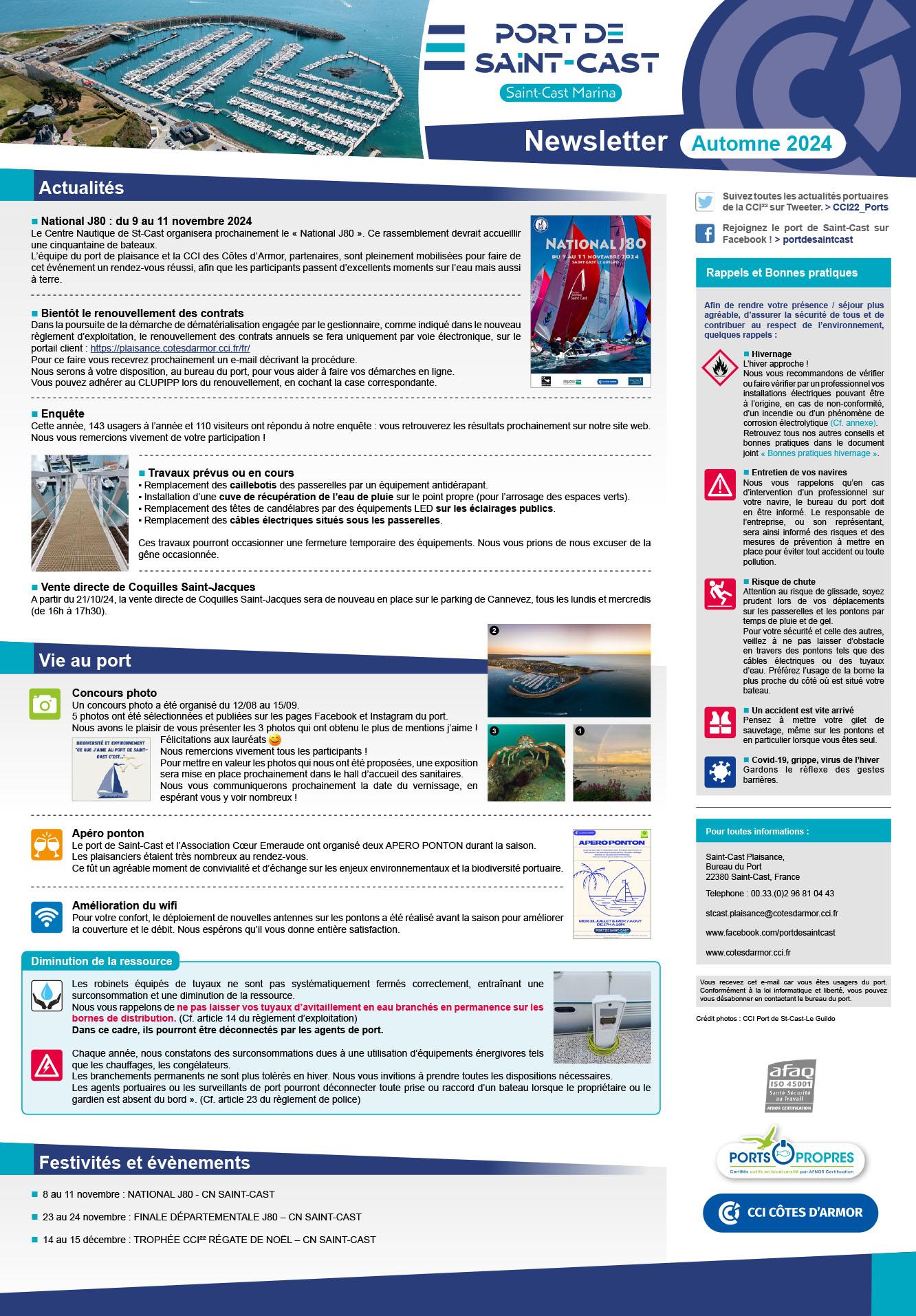 Newsletter cci st cast automne 2024